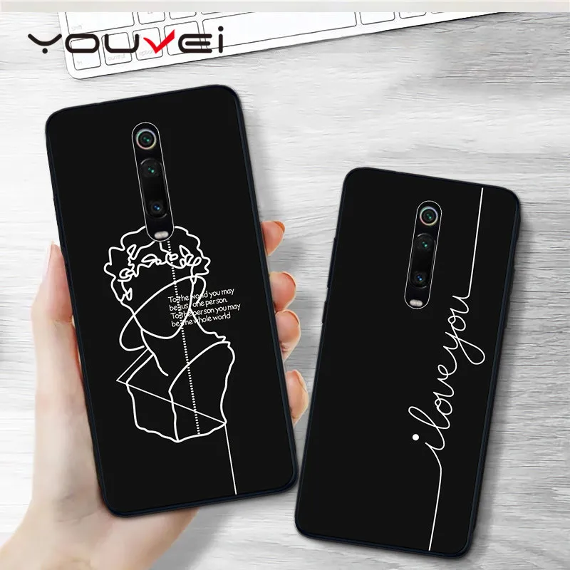 Чехол YOUVEI для Coque Red mi K20 Pro, черный мягкий Уретановый Термопластик(tpu), задняя крышка для Xiaomi mi 9 T, чехол для Xiaomi mi 9T Pro, чехол для телефона