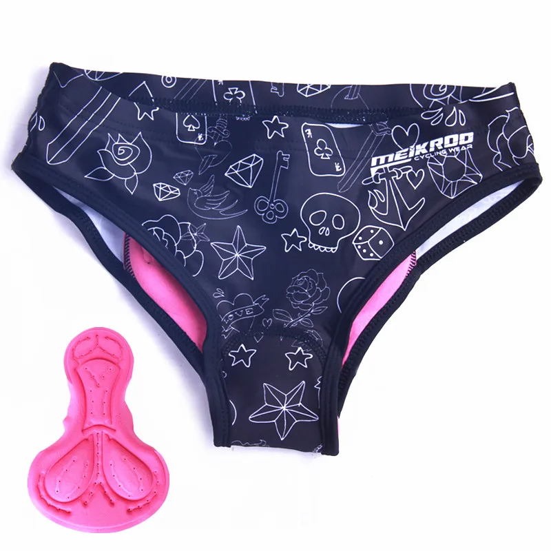 Женские мягкие трусы для езды на велосипеде с 3D принтом растений силикагелем и