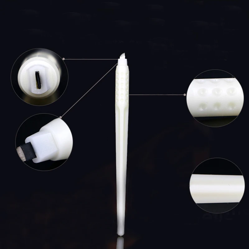 Одноразовая ручка для микроблейдинга ручная татуаж бровей tebori с 12CF/14CF/17CF/18U