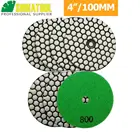 Diatool 7 шт.pk #800 100 мм Алмаз Сухой Полировальная Подложка для Гранит и Мрамор 4 дюйма шлифовальный диск для камень без воды
