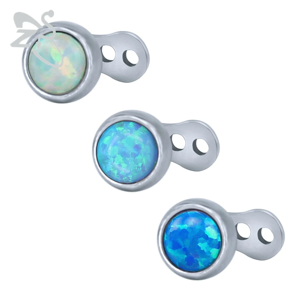 2 шт. натуральный огненный Опаловый камень подводный дермальный якорь для кожи