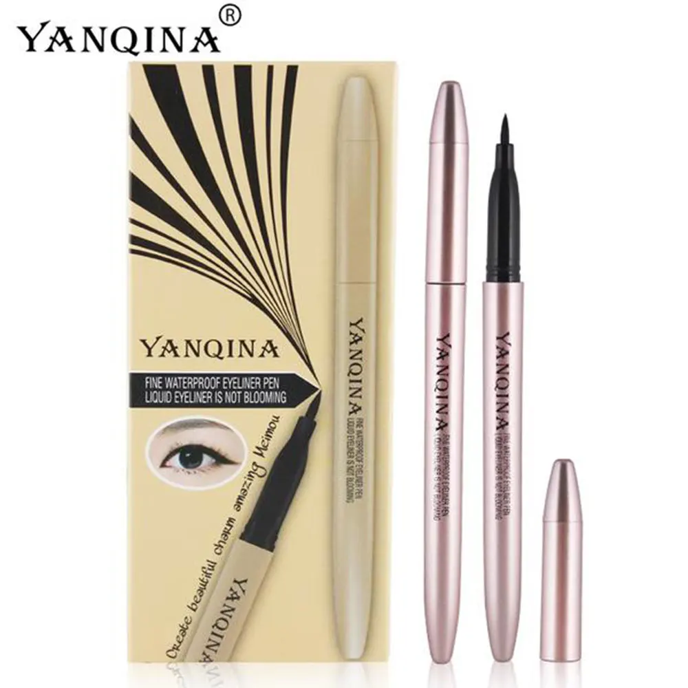 YANQINA beauty черная Водостойкая Подводка для глаз жидкая подводка для глаз Карандаш Макияж инструмент