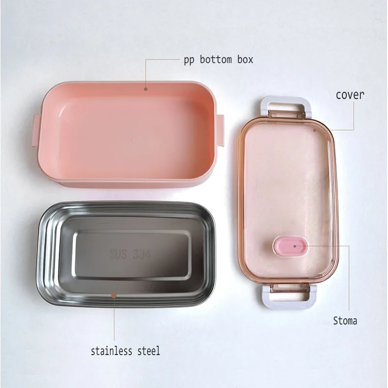 High Quality 304 Stainless Steel Bento Boxes Portable Lunch Box for Kids Adult Leak Proof Food Container Dinner Breakfast | Дом и сад