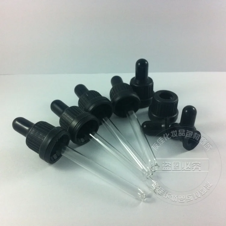

10ml shiny black Glass Essential Oil Bottle With (black burglarproof ring+black rubber) dropper cap. Essential Oil Container