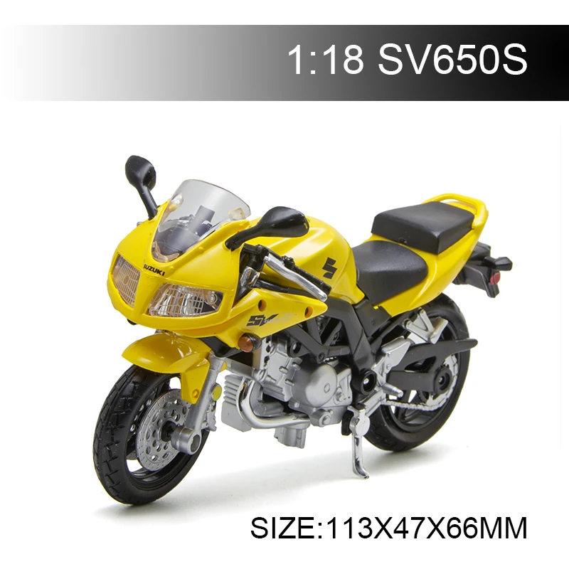 Maisto 1:18 модели мотоциклов Suzuki SV650S желтый литой пластик мото миниатюрная гоночная