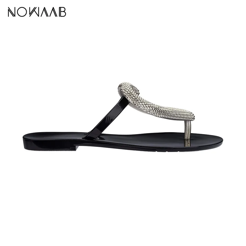 Женские сандалии на плоской подошве morazora черные или белые желе в форме сердца