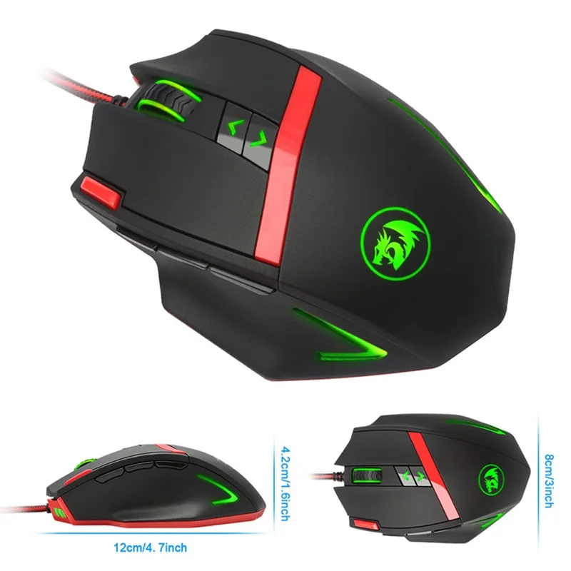 Игровая мышь FELYBY M801 Проводная программируемая 16400 точек/дюйм 9 Кнопок RGB