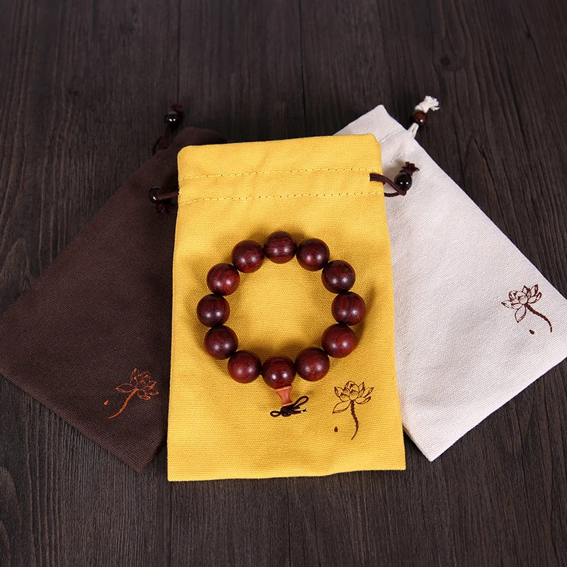 Thicken Large Velvet Drawstring Bag Cloth Travel for Jewelry Packaging Bags Portable Long Cotton Linen Storage Pouch | Украшения и