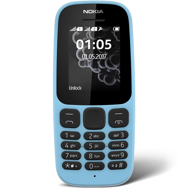 Оригинальный Nokia 105 DS (TA-1034) новинка 2017 модель 1 77 ''GSM Dual SIM 800 мАч клавиатура