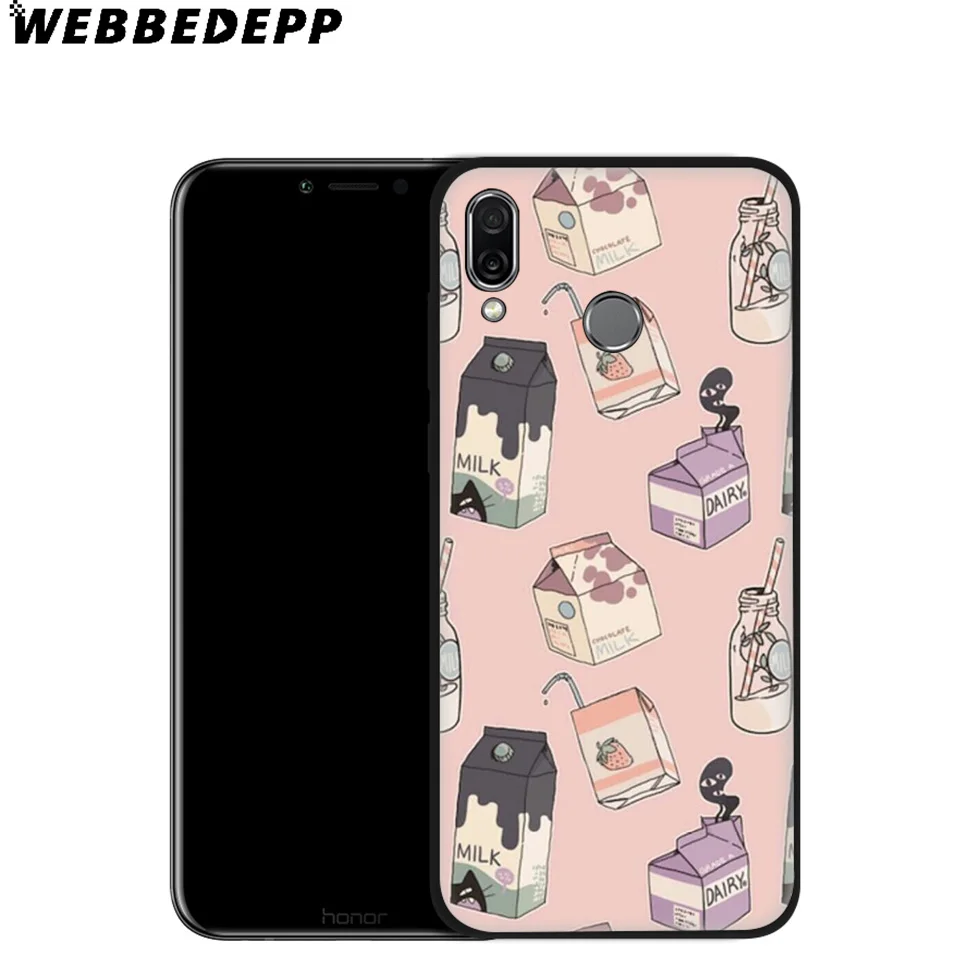 WEBBEDEPP Milk милый розовый мягкий чехол для Huawei Mate Honor 20 6A 7A 7C 7X 8 9 9X 10 View Lite Pro 30 |