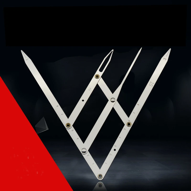 2 шт. Нержавеющая сталь золотое соотношение штангенциркуль для бровей