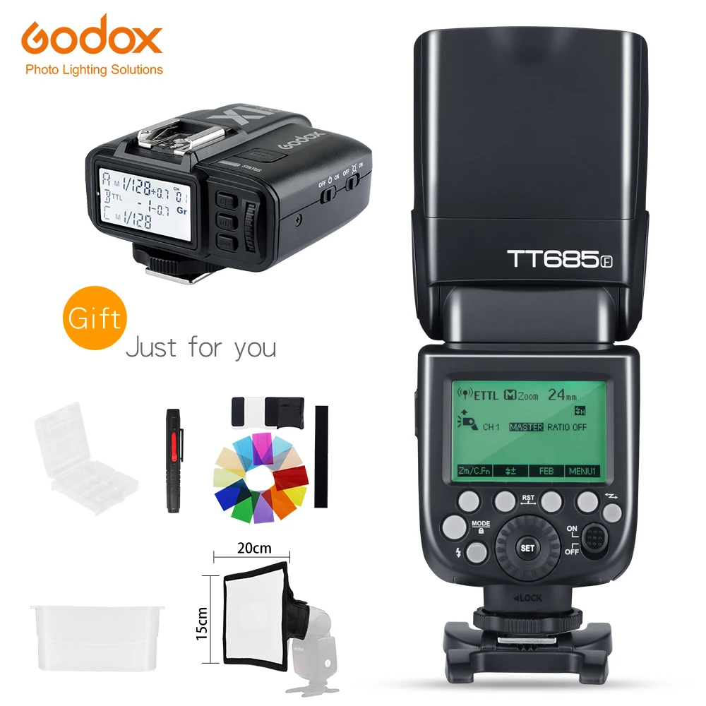 Вспышка Godox TT685F + триггер для камеры 2 4G HSS 1/8000s TTL II GN60 в наличии Fujifilm 5 подарочных