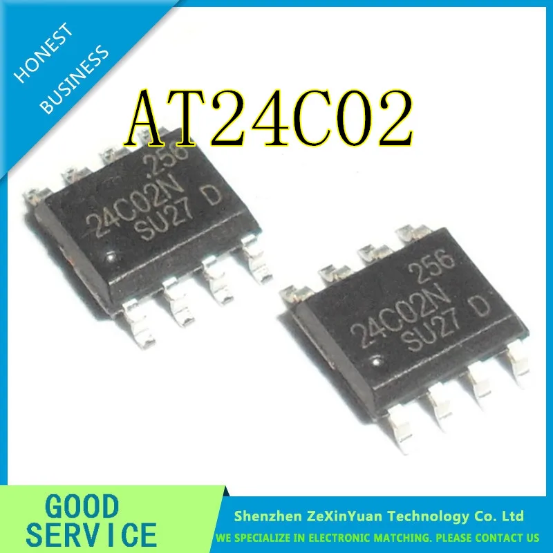 300 шт./лот AT24C02 24C02 AT24C02BN-SH-T AT24C02N AT24C02 SOP-8 Новый IC