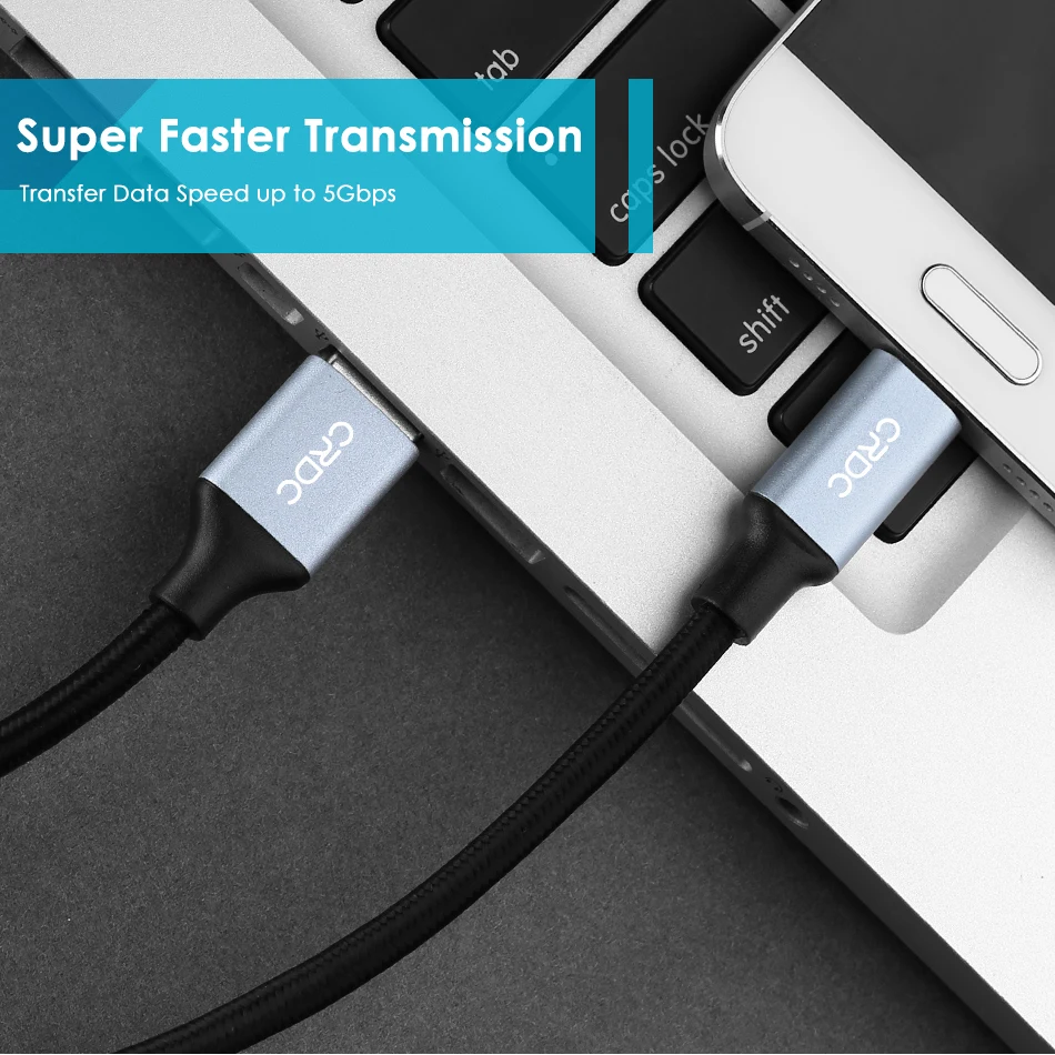 CRDC 3A usb type C кабель нейлон USB C кабель передачи данных для быстрой зарядки для Xiaomi Mi5 samsung Galaxy S8 Nexus 5X6 P OnePlus 2 USB-C кабель