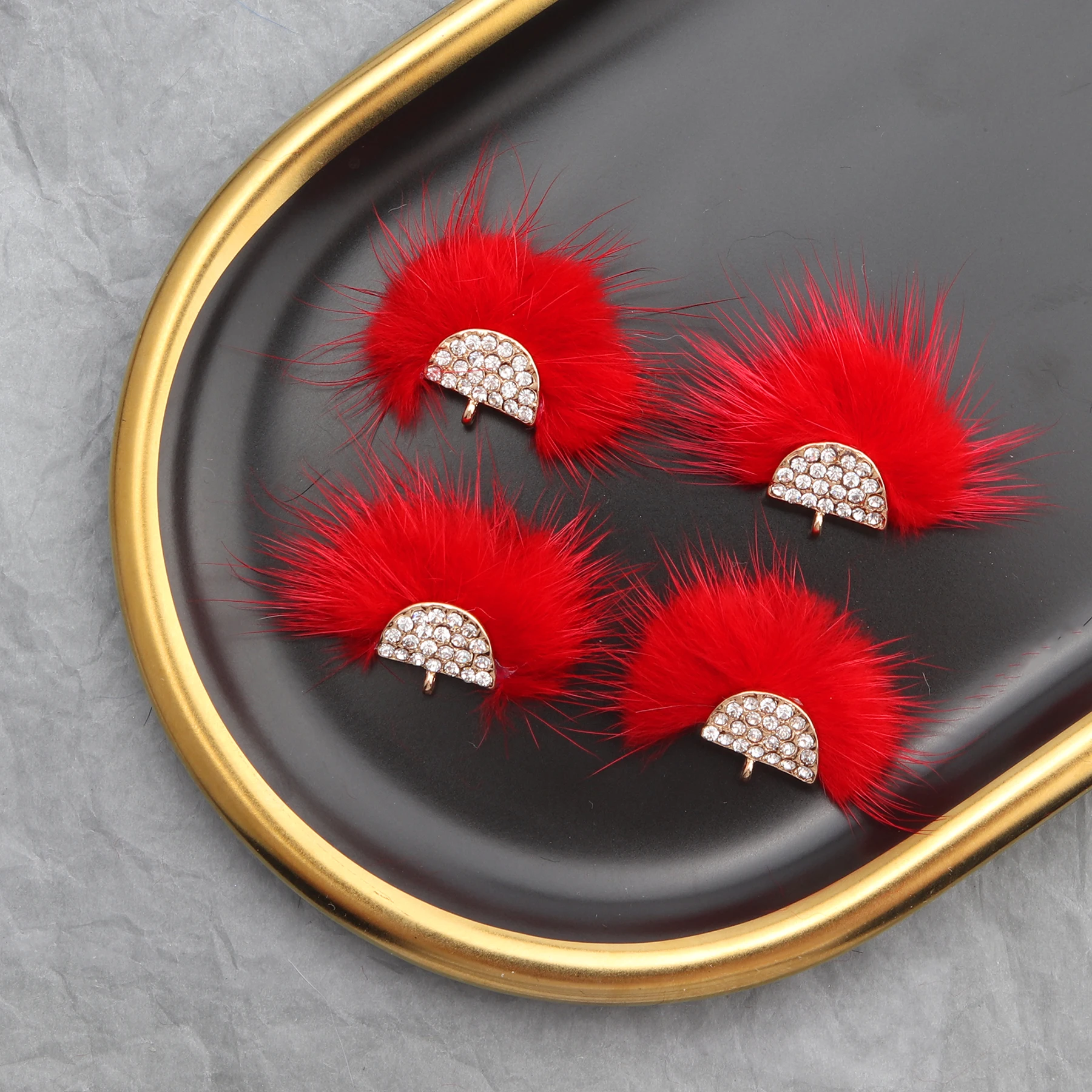 assoonas M394 jewelry accessories feather tassel rhinestone findings hand made diy earrings making 6pcs/lot | Украшения и