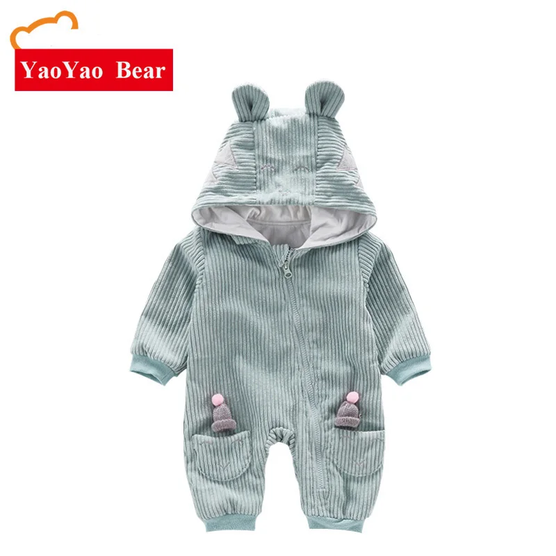 

Boys Girls Jumpsuit Autumn Baby Romper Long Sleeve Kids Clothes With Hat Character Design Hooded 6-18m Children Outdoor Clothes