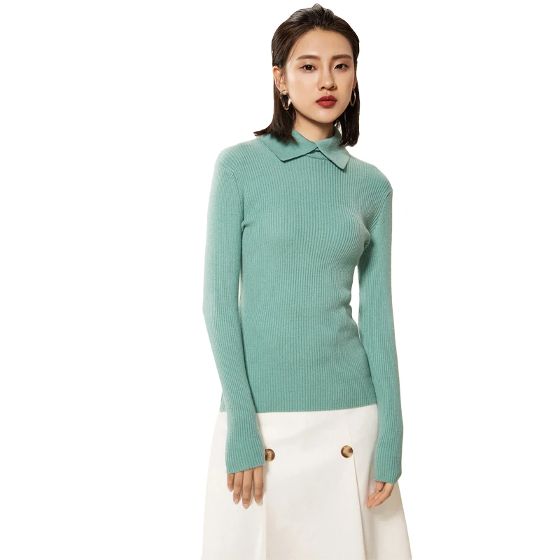 Женский вязаный кашемировый свитер модный Сексапильный с длинным рукавом и