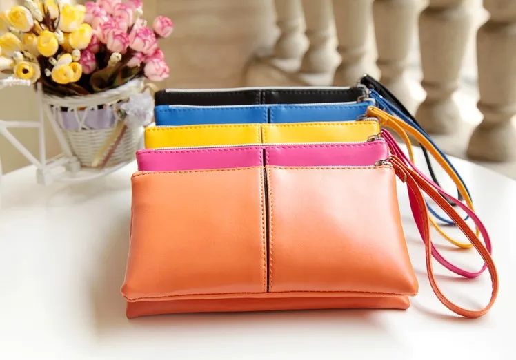 Модная черная ручная сумка из искусственной кожи органайзер Чехол Кошелек для