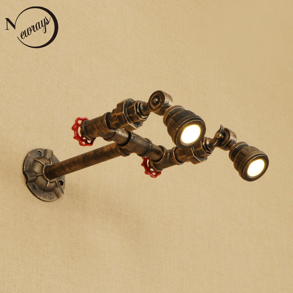 

Art deco retro iron water pipe wall lamp vintage wall light LED with 6 styles for bedroom living room bathroom path cafe