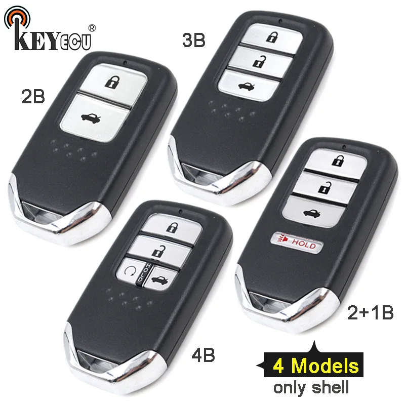 KEYECU для Honda Civic C RV Accord Замена 2 /3 / 3 + 1/ 4 кнопки смарт пульт дистанционного
