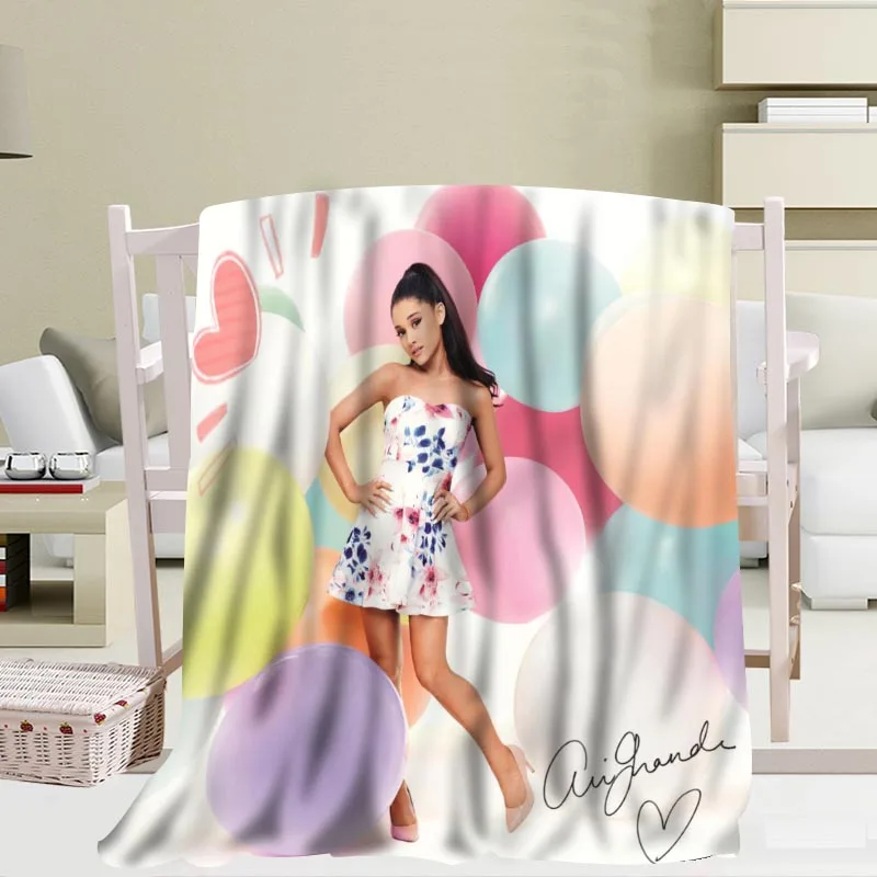 Blanket Изготовленные на заказ одеяла Ariana Grande Путешествия Диван коралловый флис тканевые одеяла мягкие пушистые теплые 56x80 дюймов 50X60 дюймов 40X50 дюймов - Цвет: Blanket