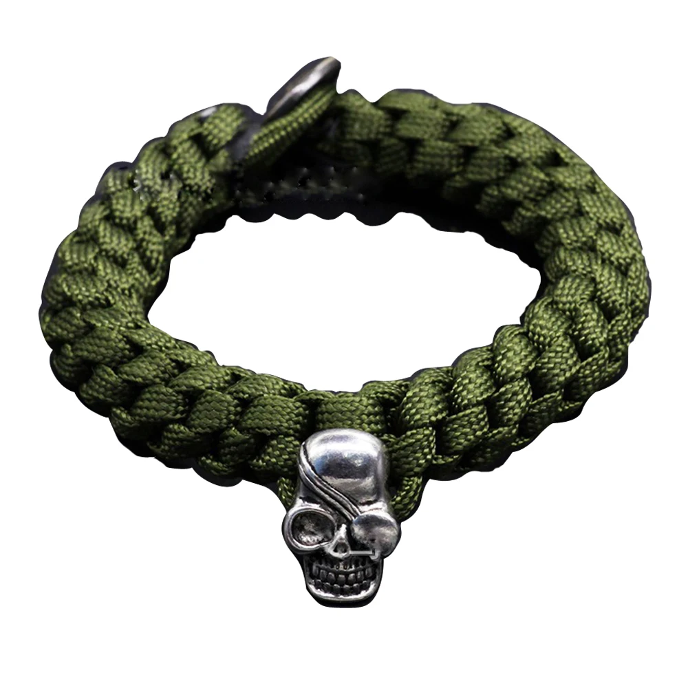 Веревка ручной вязки Paracord браслет Для мужчин аварийного парашютом шнура с