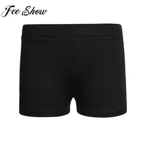 feeshow 2018 high quality girls boy cut low rise activewear dance shorts for yoga sports workout gym girls shorts sport trousers