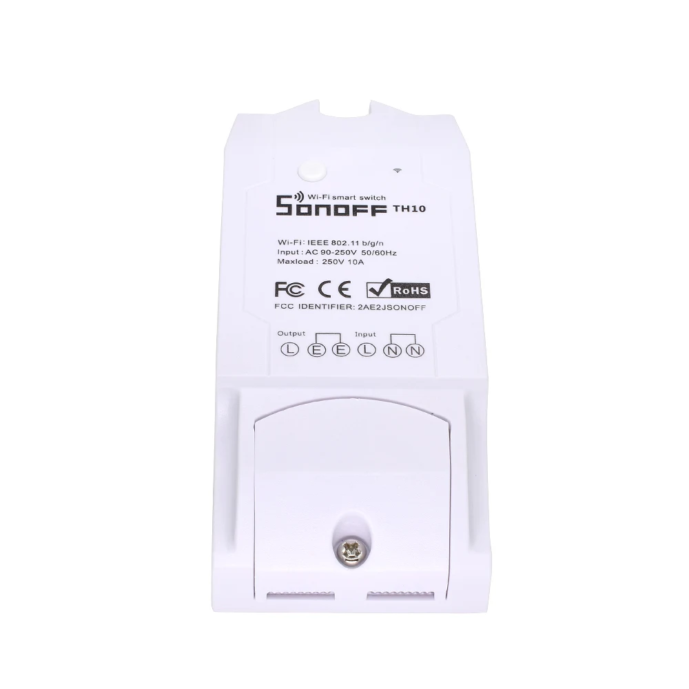 Itead Sonoff TH10 10A 2200 Вт умный Wifi дистанционный переключатель контроль температуры и влажности беспроводной Таймер работает с Alexa Google Home - Комплект: SONOFF TH10
