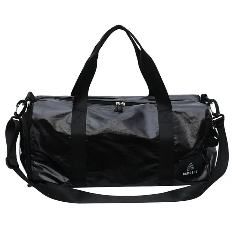 New Glossy Waterproof Nylon Sports Gym Bags Men Women Training Fitness Travel Handbag Yoga Mat Sport Bag With Shoes Compartment