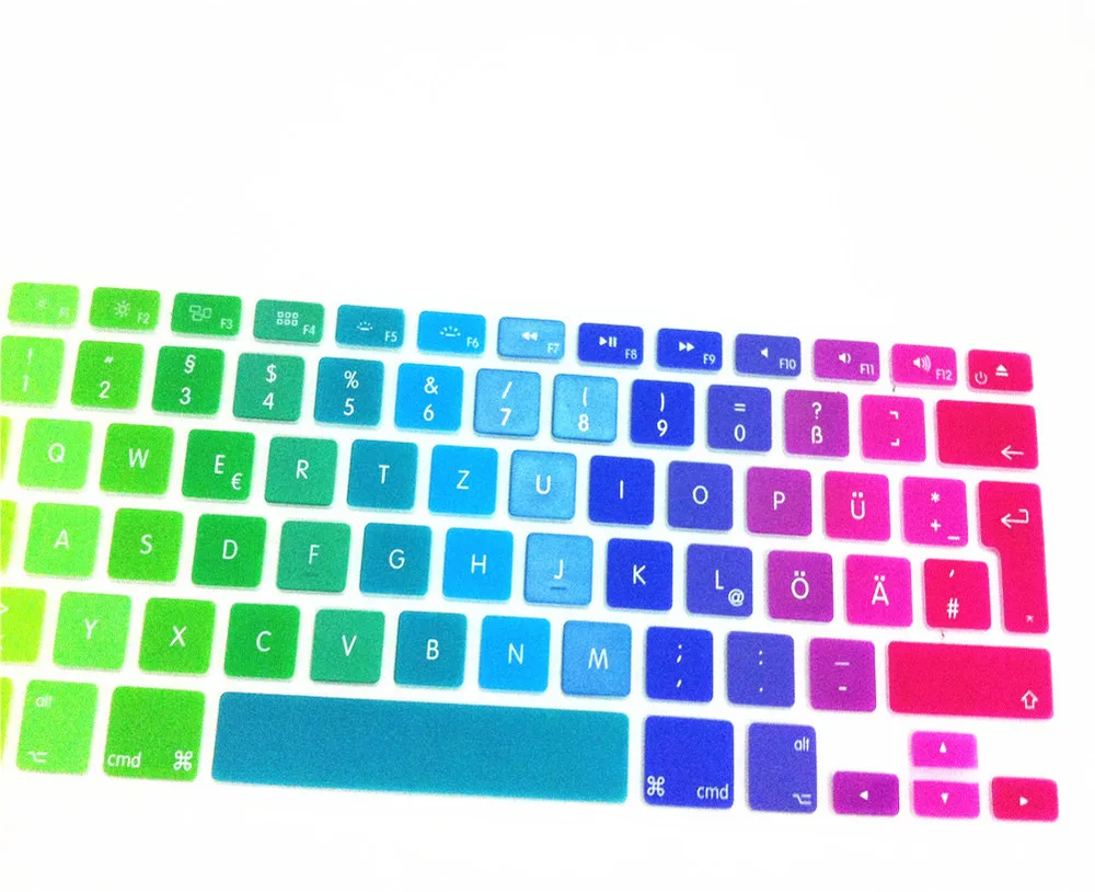 Германия, Великобритания/ЕС крышка клавиатуры для MacBook Pro air 1" 15" 1" силиконовый чехол для клавиатуры наклейка на кожу