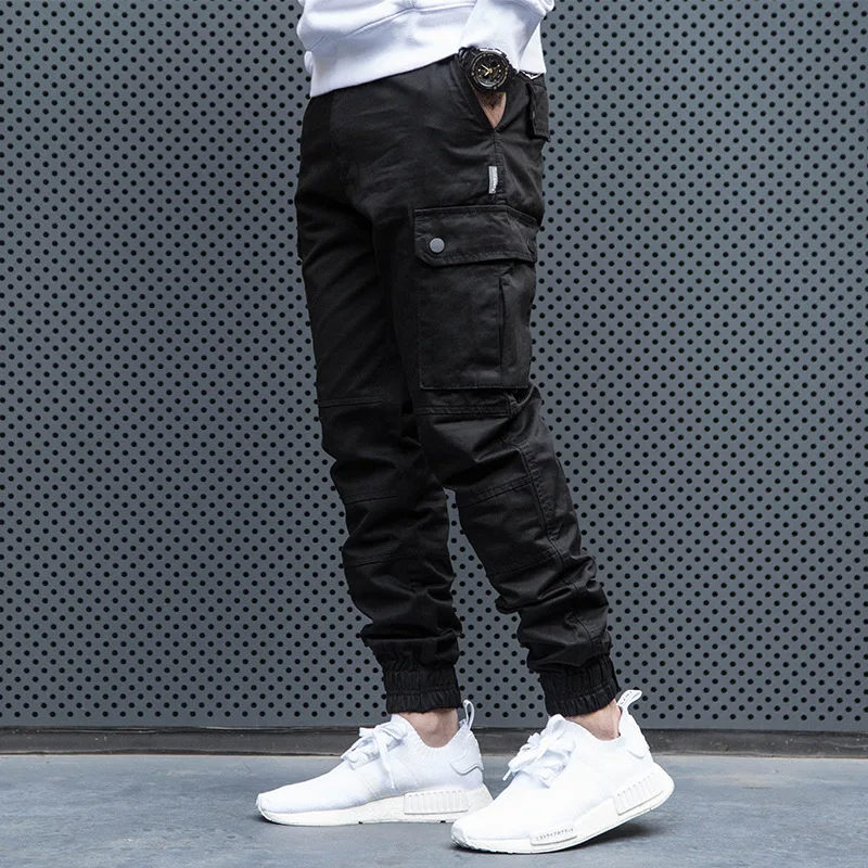 Мужские повседневные брюки-карго свободные спортивные брюки с карманами в стиле