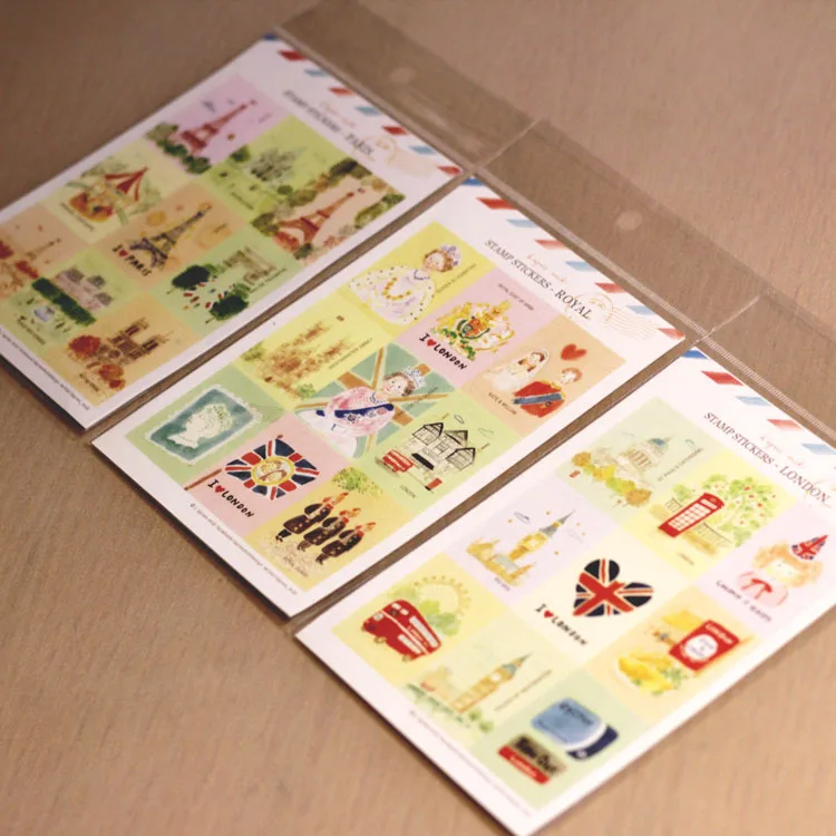 Винтажная наклейка марки LɺPRES-MIDI Парижская Эйфелева башня/Лондон/Британская