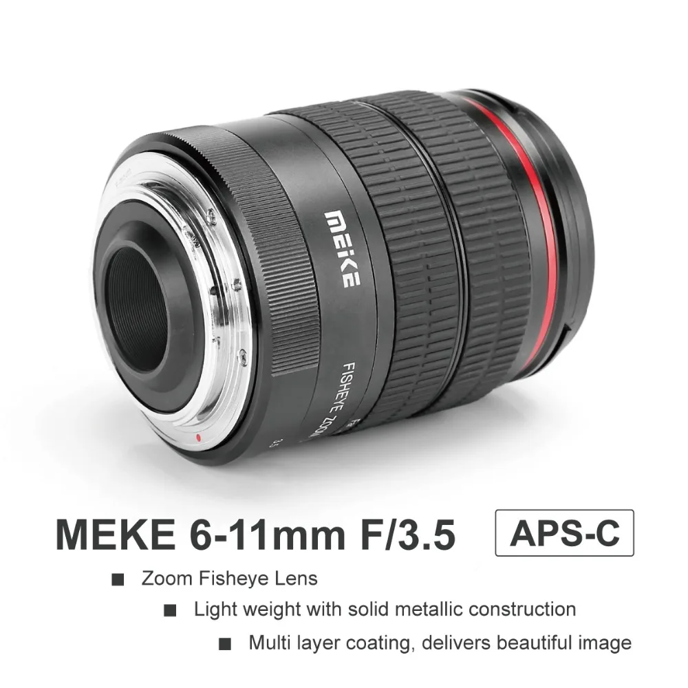 Объектив рыбий глаз Meike 6 11 мм F3.5 с ультрашироким зумом для всех цифровых