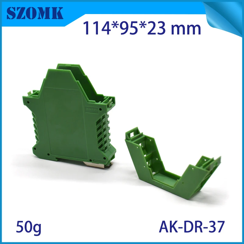 1 шт 114*95*23 мм szomk Зеленый abs Материал din-рейка platic корпус управления коробка