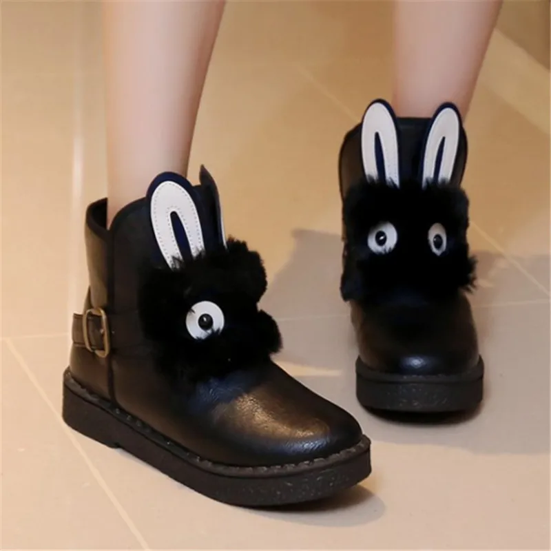Женские Водонепроницаемые ботильоны из кроличьего меха на платформе|fur snow boots