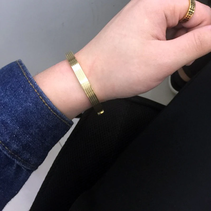 Mcllroy модный мужской браслет из титановой стали Браслет-манжета браслеты для