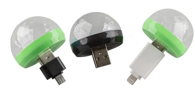 Мини USB диско-светильник светодиодный вечерние светильник s Портативный хрустальный магический шар красочный эффект сценический светильник для дома вечерние украшения караоке