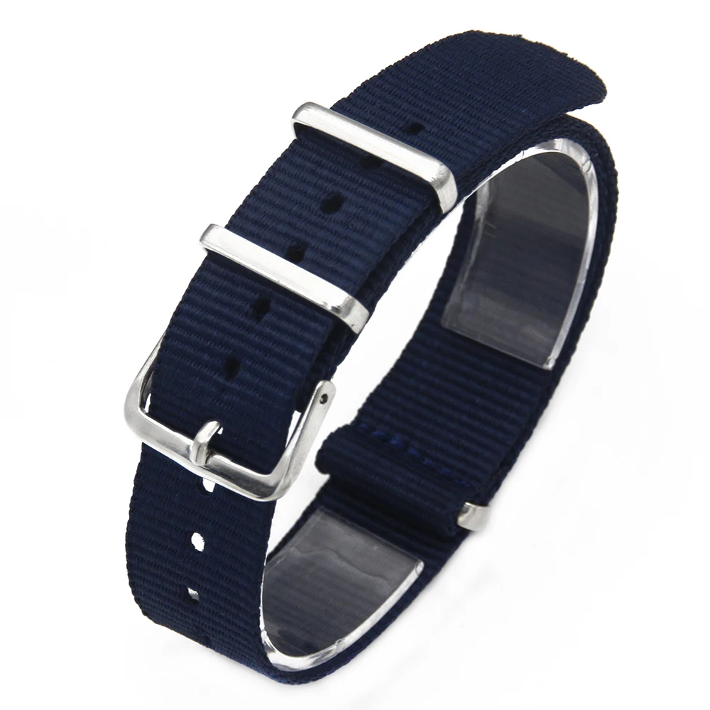 Нейлоновый ремешок для часов 18 мм 20 Omega из нержавеющей стали с пряжкой на запястье