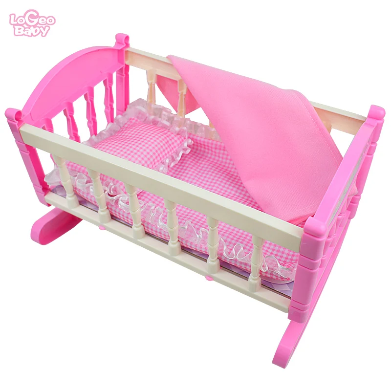 DIY мини-кровать с подушкой для 9-1" Reborn Baby Dollhouse Мебель для спальни новорожденная детская кровать Детская кукла ролевые игры игрушка