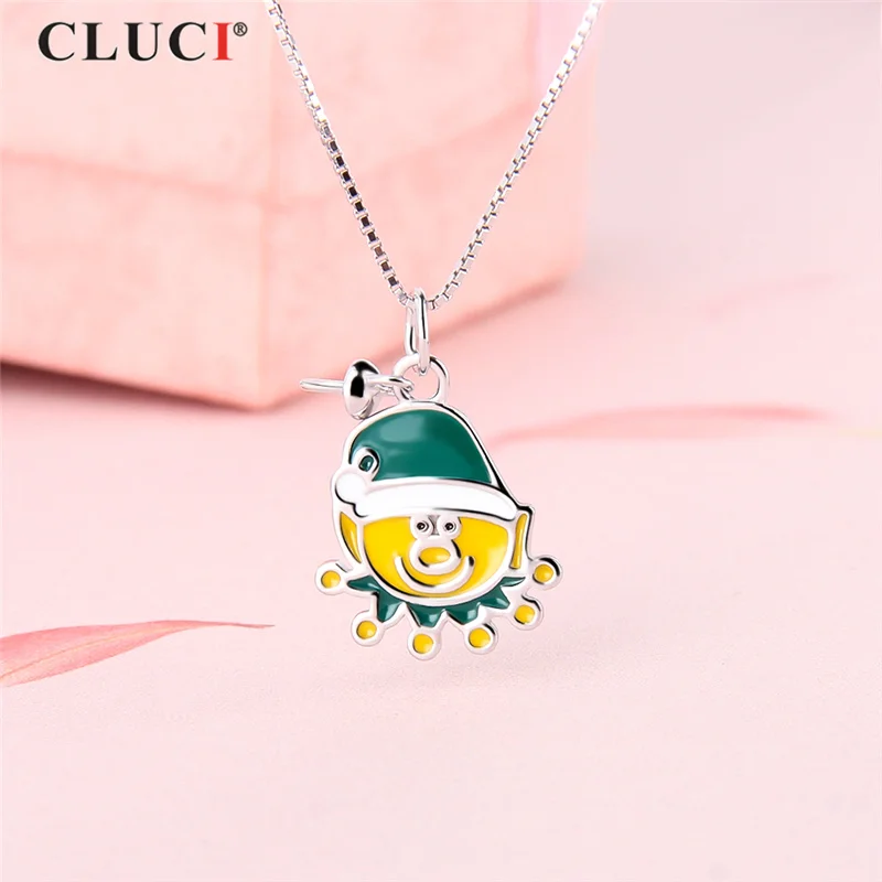 CLUCI Sunshine Smile Face серебро 925 пробы подарок подвеска с жемчугом для ожерелья