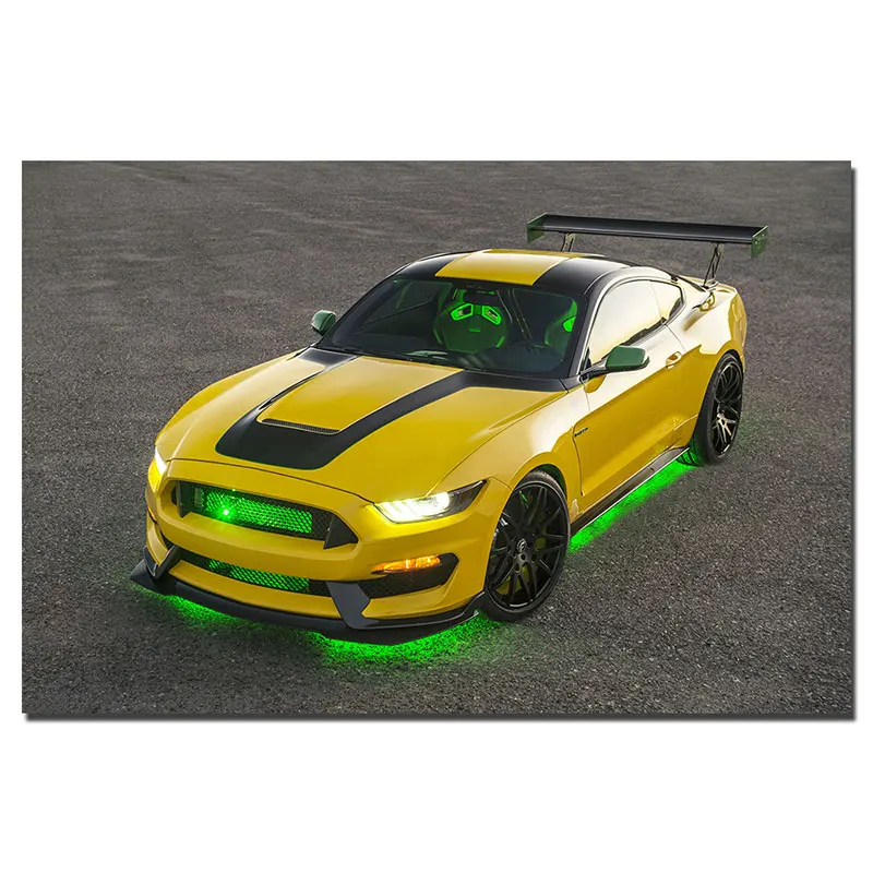 Ford Mustang Shelby GT500 суперкар плакаты настенные художественные принты на холсте декоративные картины для домашнего декора - Цвет: 5