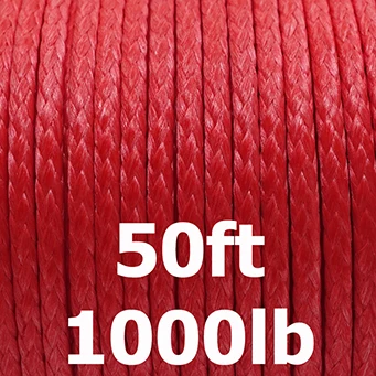 200lb-1000lb СВМПЭ плетеная леска для рыбалки, супер сильные снасти для соленой воды, аксессуары, большой змей, леска, веревка для улицы, веревка, шнур - Цвет: 50ft 1000lb Red