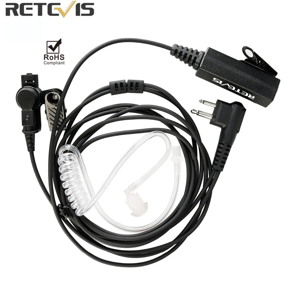 Retevis EA100M 2 Pin большой микрофон PTT Акустическая трубка радио наушники гарнитура с
