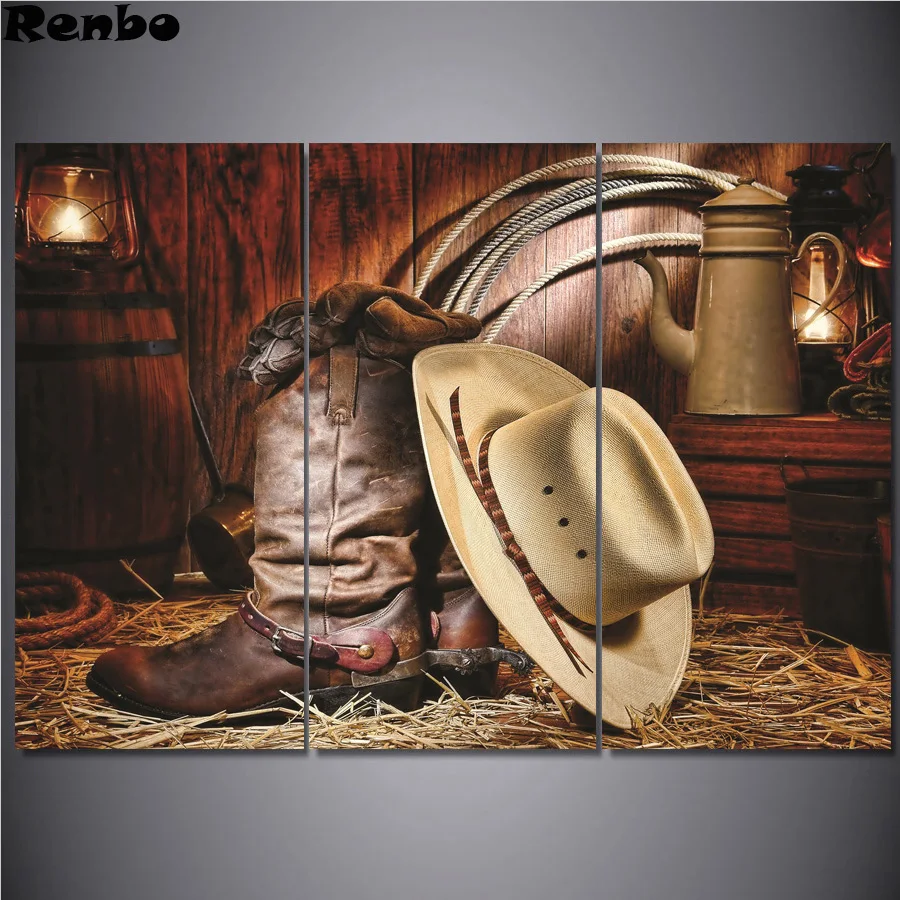 

Drop Shipping 3 Pieces diy 5d Diamond Painting Straw hat and boots full drill diamond Embroidery,Cross Stitch kits mosaic decor