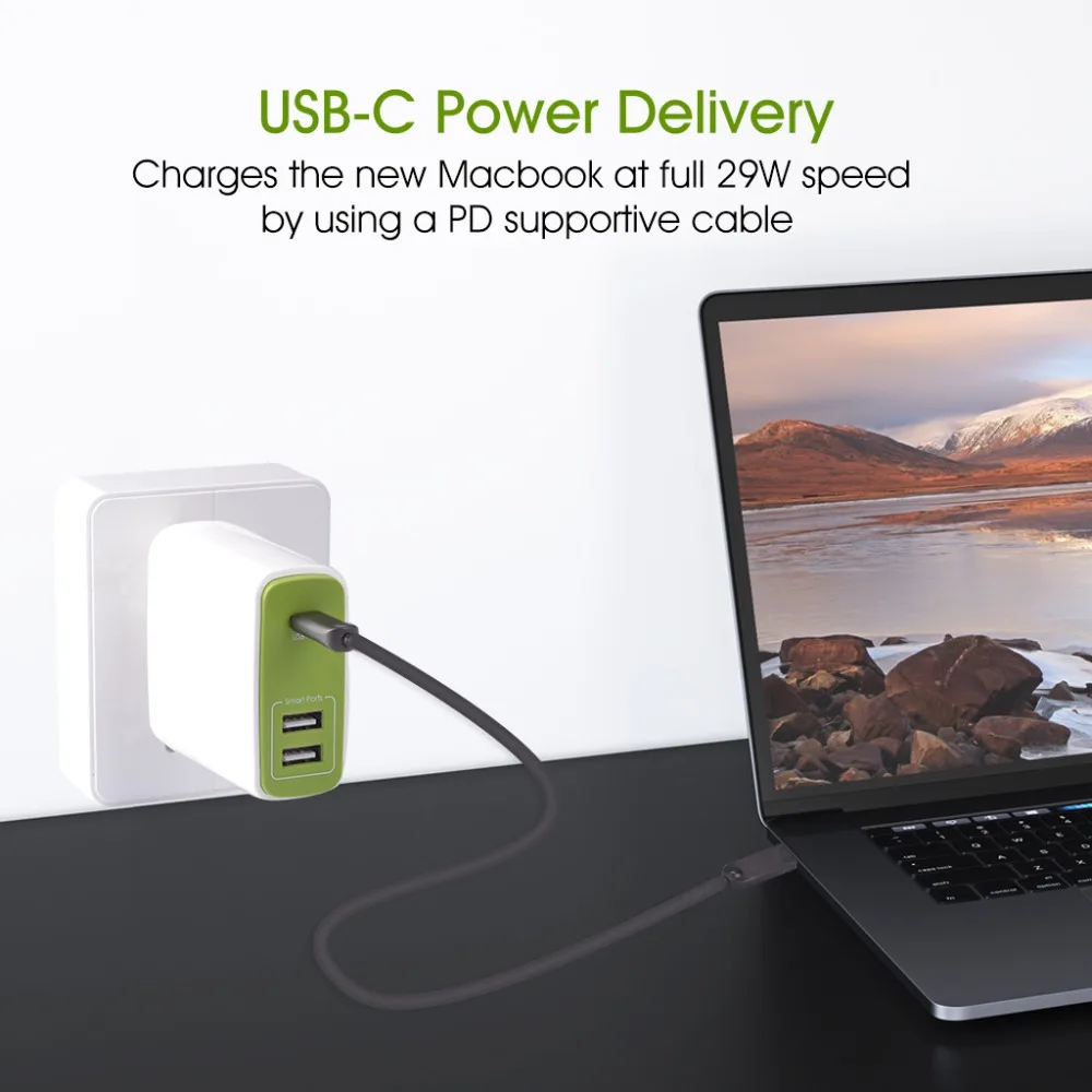 Сетевое зарядное устройство 50 Вт Type C и USB TR604P|powerful power bank|bank usbdual usb |