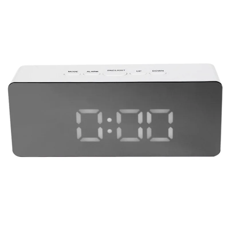 USB multi function mirror digital alarm clock makeup and nap indoor thermometer night LED | Дом и сад