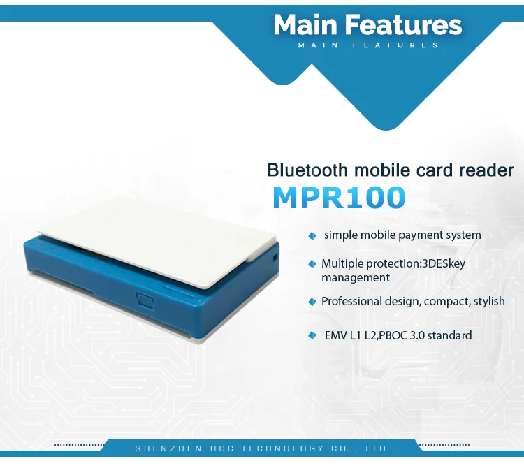 EMV магнитный+ чип-кардридер беспроводной Bluetooth Мобильный мат смарт-Кредитная карта считыватель салфетки машина MPR100