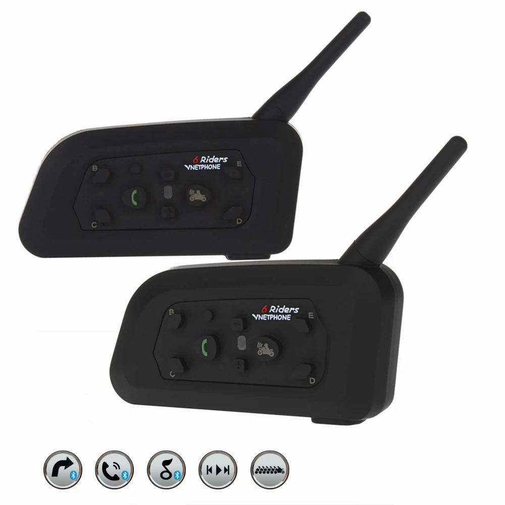 Bluetooth гарнитура мотоциклетная водонепроницаемая 2 х1200 м|bluetooth intercom headset|intercom