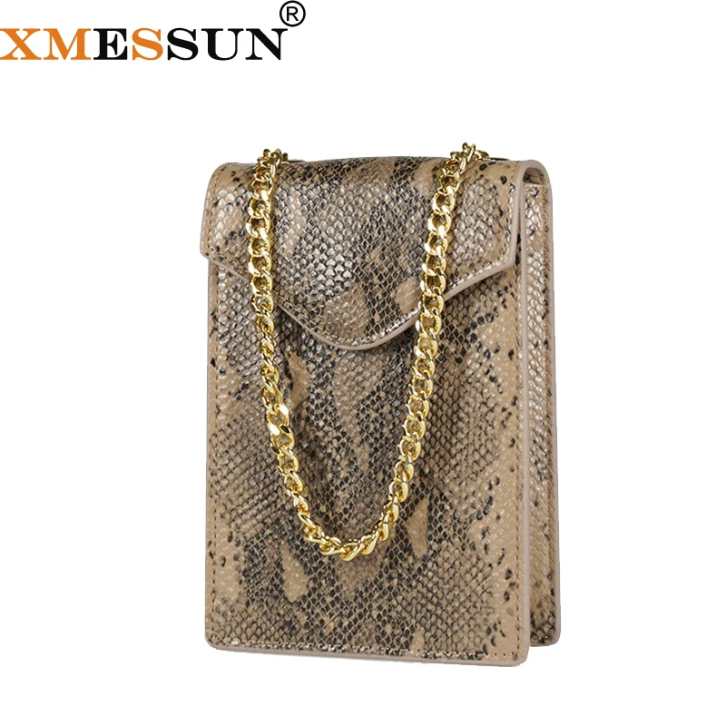 XMESSUN чехол-кошелек для телефона из воловьей кожи с тиснением под питона Lanyardr
