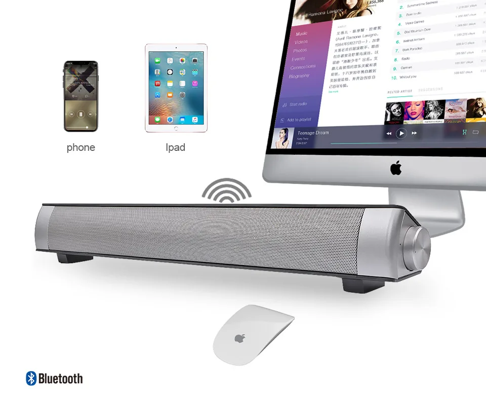 AIYIMA портативный беспроводной Altavoz Bluetooth Саундбар Динамик ТВ звуковая панель Колонка USB для ПК динамик s домашний кинотеатр звуковая система
